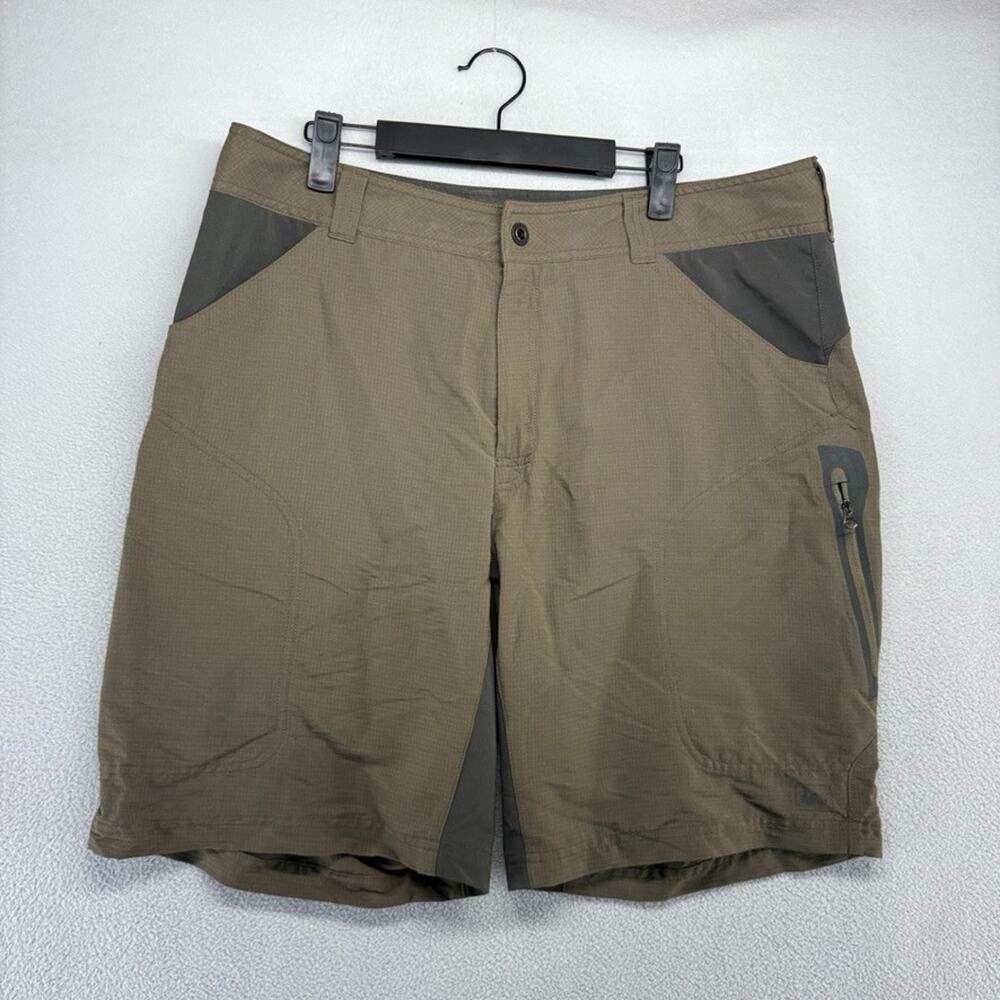 REI Shorts Men's 36 Brown Outdoor Hiking Technical Performance Cargo Pocket 10"